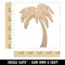 Palm Tree Tropical Solid Unfinished Craft Wood Holiday Christmas Tree DIY Pre-Drilled Ornament